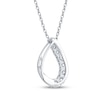 Thumbnail Image 3 of Adore Heirloom Certified Diamond Twist Teardrop Necklace 1/2 ct tw 18K White Gold 18"