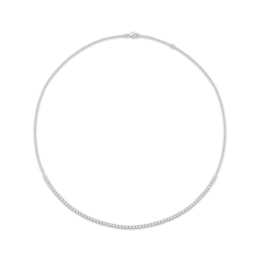 KAY Lab-Grown Diamonds Adjustable Tennis Necklace 1 ct tw Sterling Silver 18"