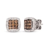 Thumbnail Image 1 of Le Vian Multi-Diamond Cushion-Shaped Stud Earrings 5/8 ct tw 14K Vanilla Gold