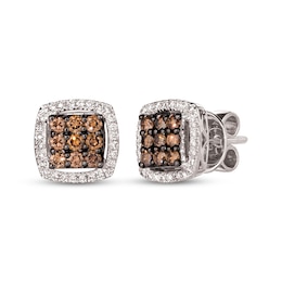 Le Vian Multi-Diamond Cushion-Shaped Stud Earrings 5/8 ct tw 14K Vanilla Gold