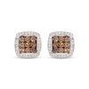 Thumbnail Image 2 of Le Vian Multi-Diamond Cushion-Shaped Stud Earrings 5/8 ct tw 14K Vanilla Gold