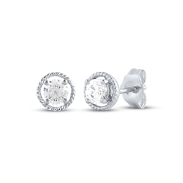 KAY Lab-Grown Diamonds Round-Cut Solitaire Stud Earrings 1/2 ct tw 10K White Gold (F/VS2)