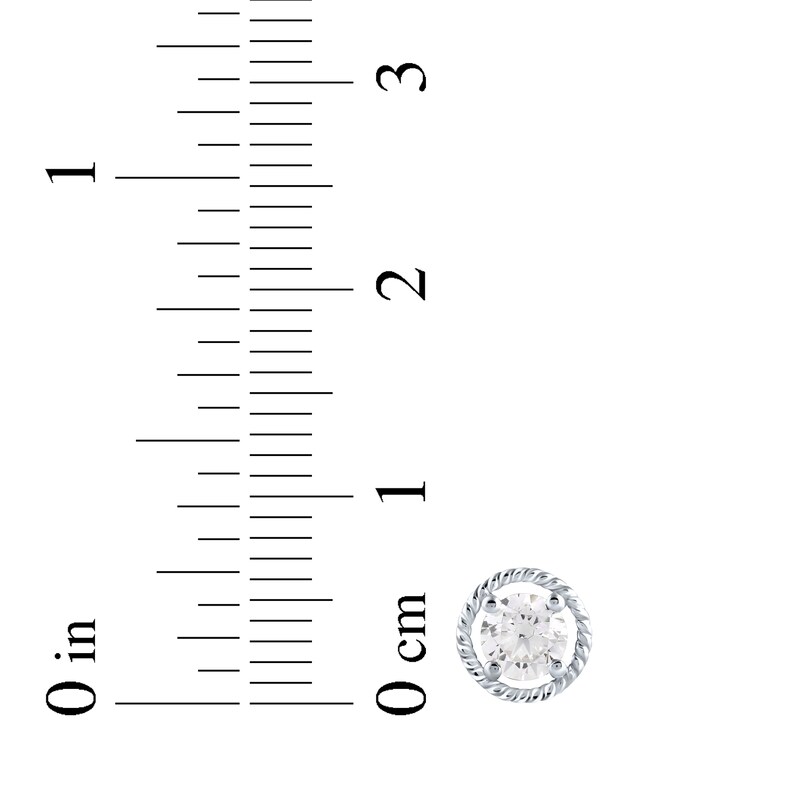 Main Image 5 of KAY Lab-Grown Diamonds Round-Cut Solitaire Stud Earrings 1/2 ct tw 10K White Gold (F/VS2)