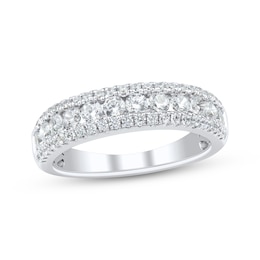 Adore Diamond Three-Row Anniversary Ring 1 ct tw 10K White Gold