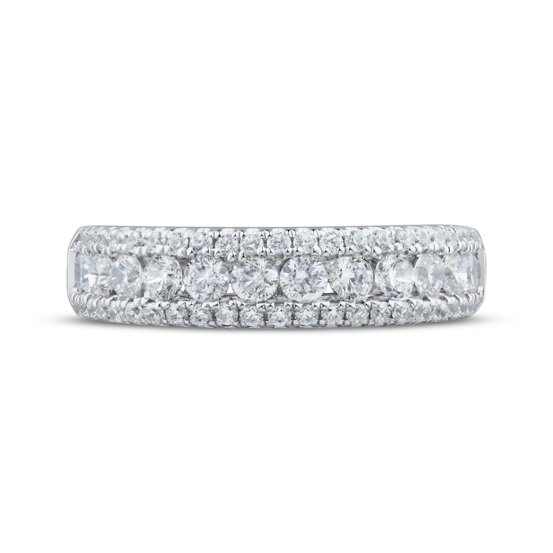 Main Image 3 of Adore Diamond Three-Row Anniversary Ring 1 ct tw 10K White Gold