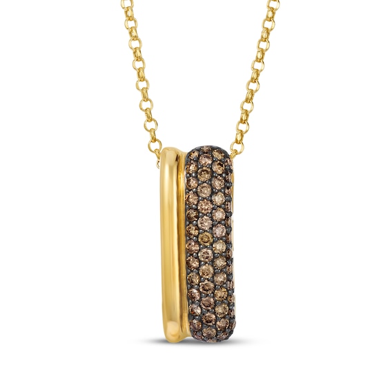 Le Vian Chocolate Diamond Necklace 5/8 ct tw 14K Honey Gold 19"