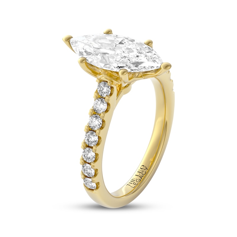 Main Image 2 of THE LEO Legacy Lab-Grown Diamond Marquise-Cut Engagement Ring 2-1/2 ct tw 14K Yellow Gold