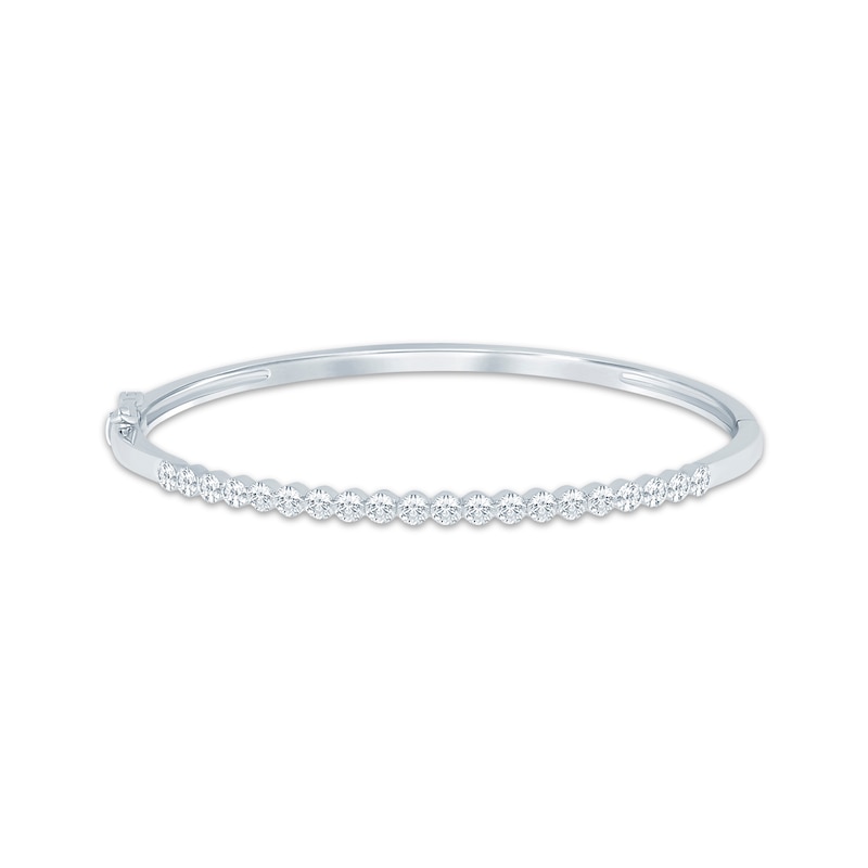 Main Image 1 of KAY Lab-Grown Diamonds Bangle Bracelet 2 ct tw 14K White Gold 7"