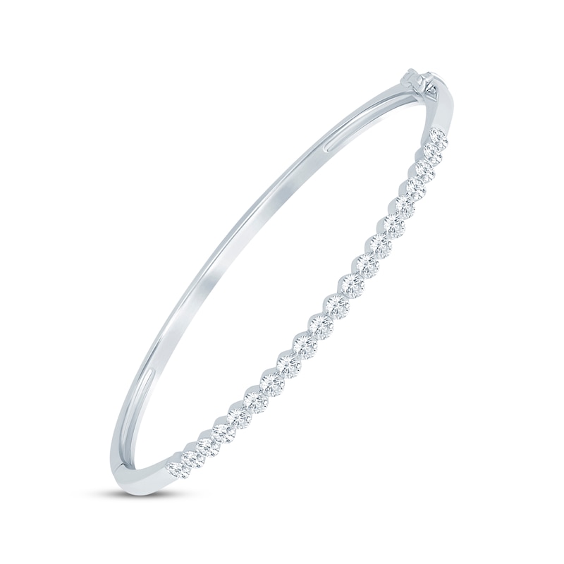Main Image 2 of KAY Lab-Grown Diamonds Bangle Bracelet 2 ct tw 14K White Gold 7"