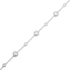 Thumbnail Image 2 of Heart-Shaped & Round-Cut White Lab-Created Sapphire Alternating Station Bracelet Sterling Silver 7.25"