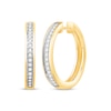 Thumbnail Image 1 of Diamond Hoop Earrings 1/5 ct tw 10K Yellow Gold