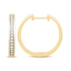Thumbnail Image 3 of Diamond Hoop Earrings 1/5 ct tw 10K Yellow Gold