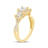 Thumbnail Image 2 of Memories Moments Magic Princess-Cut Three-Stone Diamond Engagement Ring 7/8 ct tw 14K Yellow Gold