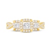 Thumbnail Image 3 of Memories Moments Magic Princess-Cut Three-Stone Diamond Engagement Ring 7/8 ct tw 14K Yellow Gold