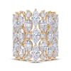 Thumbnail Image 4 of KAY Lab-Grown Diamonds Marquise, Oval & Round-Cut Stacked Fashion Ring 10 ct tw 14K Yellow Gold