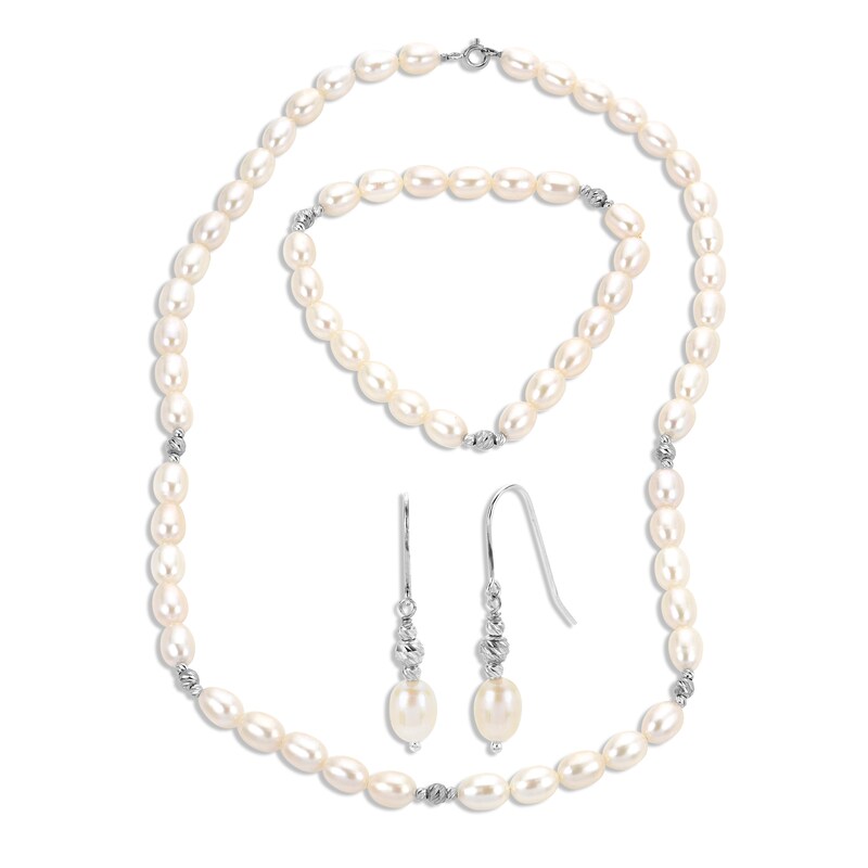 Main Image 1 of Cultured Pearl Boxed Set Sterling Silver