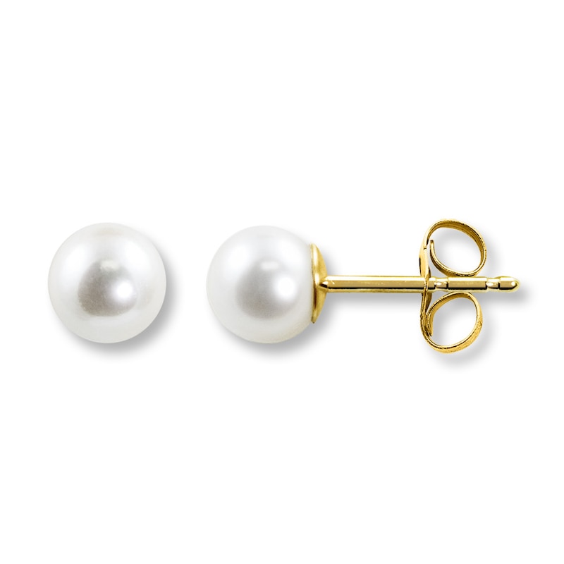 Main Image 1 of Cultured Pearl Earrings 14K Yellow Gold