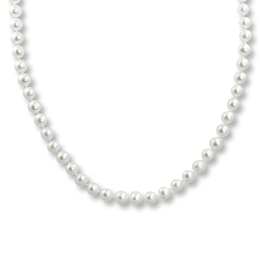 Cultured Pearl Necklace 18&quot; Length 14K Yellow Gold