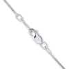 Cultured Pearl Necklace Lab-Created Sapphires Sterling Silver
