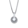 Cultured Pearl Necklace Lab-Created Sapphires Sterling Silver
