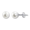Thumbnail Image 1 of Cultured Pearl Earrings 14K White Gold