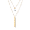 Layered Necklace Cultured Pearl 10K Yellow Gold