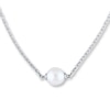 Cultured Pearl Necklace Sterling Silver