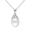 Cultured Pearl Necklace 10K White Gold