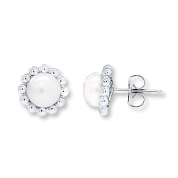 Cultured Pearl Earrings Sterling Silver