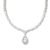 Thumbnail Image 0 of Cultured Pearl/Lab-Created White Sapphire Necklace