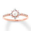 Thumbnail Image 1 of Freshwater Cultured Pearl Ring with White Topaz 10K Rose Gold