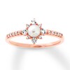 Thumbnail Image 0 of Freshwater Cultured Pearl Ring with White Topaz 10K Rose Gold