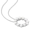 Thumbnail Image 1 of Cultured Pearl Necklace 1/5 ct tw Diamonds Sterling Silver