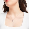 Thumbnail Image 4 of Cultured Pearl Necklace 1/10 ct tw Diamonds Sterling Silver 18"