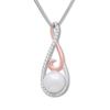 Thumbnail Image 0 of Cultured Pearl Necklace Sterling Silver/10K Rose Gold