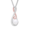 Thumbnail Image 2 of Cultured Pearl Necklace Sterling Silver/10K Rose Gold