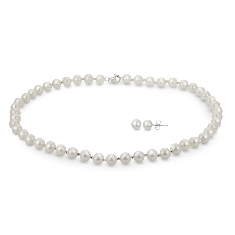 Boxed Set Cultured Pearl Sterling Silver