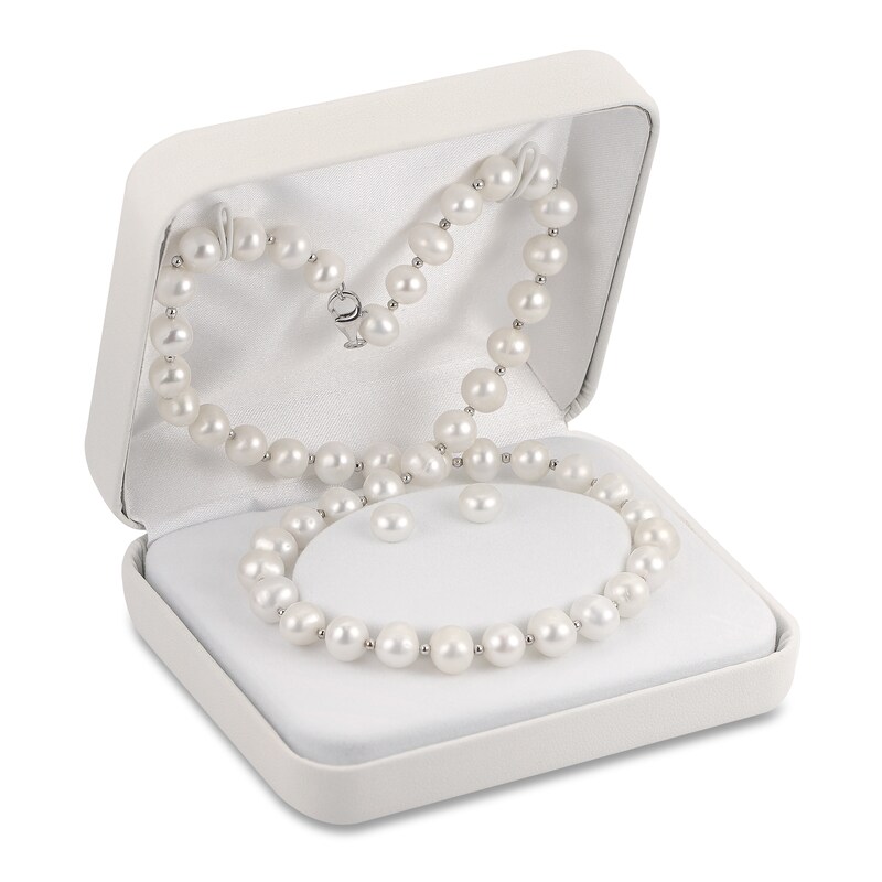 Boxed Set Cultured Pearl Sterling Silver