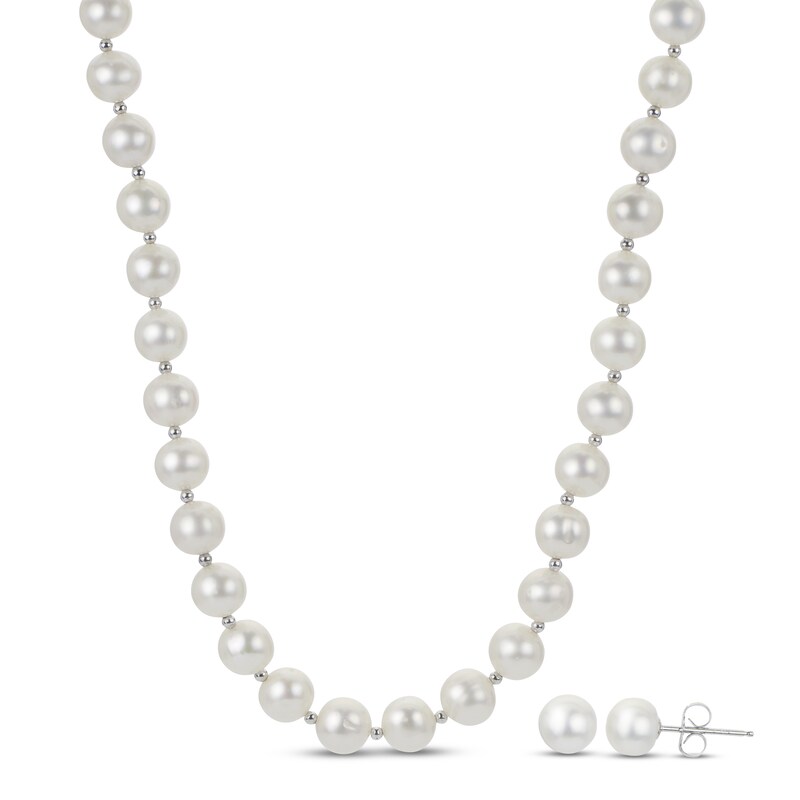 Boxed Set Cultured Pearl Sterling Silver