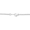 Thumbnail Image 3 of Freshwater Cultured Pearl & White Lab-Created Sapphire Cross Necklace Sterling Silver 19&quot;
