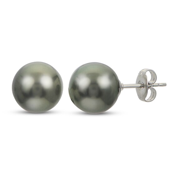 Cultured Tahitian Pearl Earrings Sterling Silver