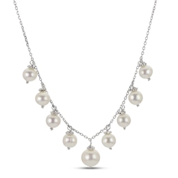 Freshwater Cultured Pearl Necklace Sterling Silver