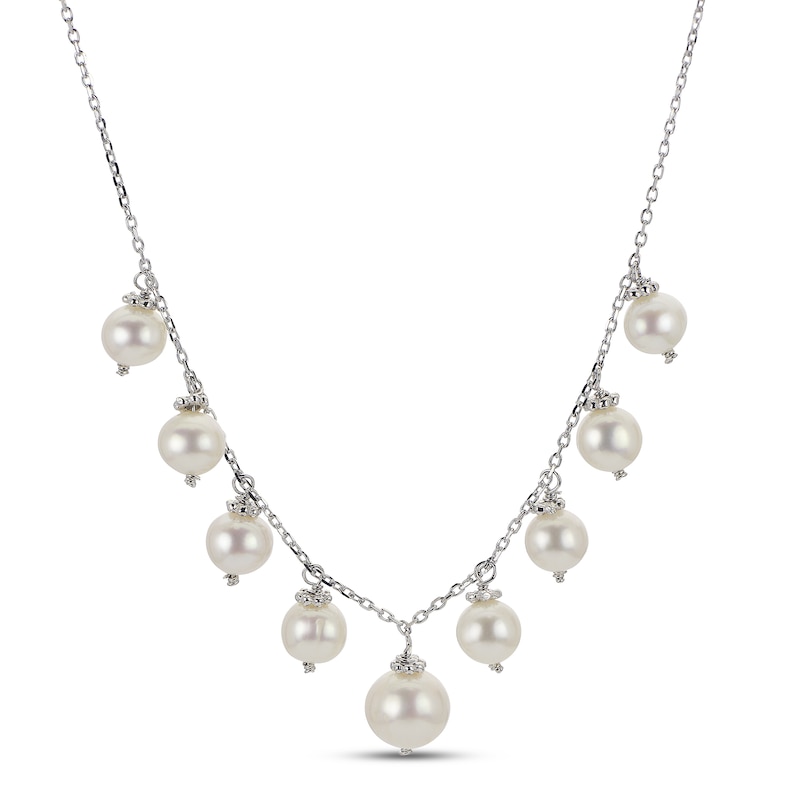 Freshwater Cultured Pearl Necklace Sterling Silver