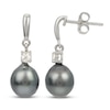 Thumbnail Image 2 of Tahitian Cultured Pearl Boxed Set White Topaz Sterling Silver