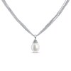 Thumbnail Image 1 of Freshwater Cultured Pearl Triple Chain Necklace Sterling Silver 18"