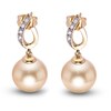 Thumbnail Image 0 of Cultured Pearl & Diamond Earrings 1/20 ct tw 14K Yellow Gold