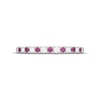 Thumbnail Image 3 of Neil Lane Rhodolite Garnet & Diamond Anniversary Ring 1/5 ct tw 14K White Gold