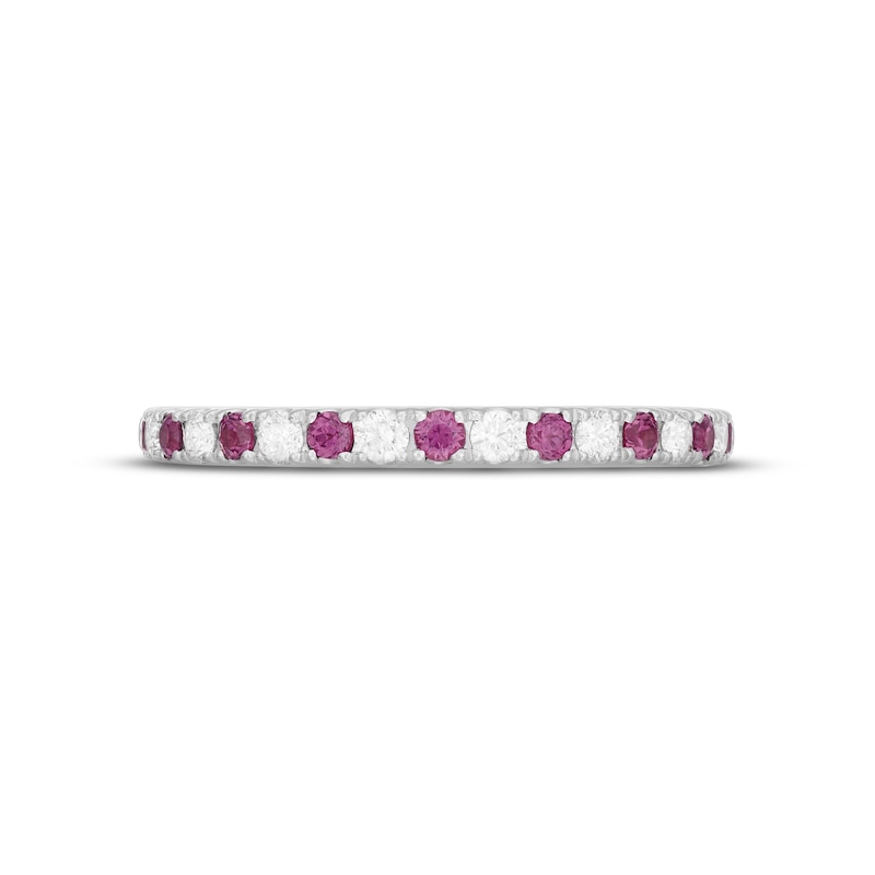 Main Image 3 of Neil Lane Rhodolite Garnet & Diamond Anniversary Ring 1/5 ct tw 14K White Gold