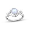 Thumbnail Image 2 of Cultured Pearl & White Lab-Created Sapphire Boxed Set Sterling Silver