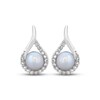 Thumbnail Image 3 of Cultured Pearl & White Lab-Created Sapphire Boxed Set Sterling Silver
